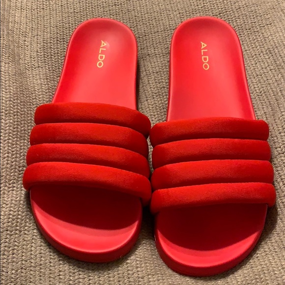 Aldo Shoes - Red Aldo slides